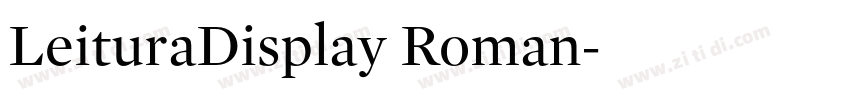 LeituraDisplay Roman字体转换